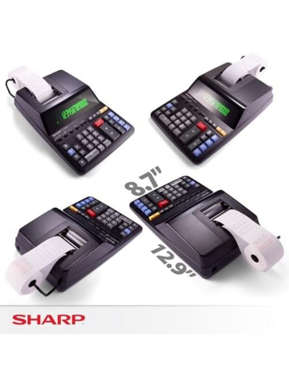12-Digit Two-Color Print Calculator - Compact, Easy-to-Use, Black Office - Picture 5 of 6